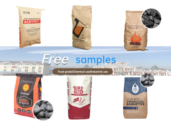 les sacs en papier de 25kg 20kg Multiwall Papier d'emballage catégorie comestible la fécule de pommes de terre Sugar Packaging