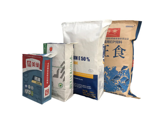 le fond vide de bloc de Clay Gypsum Plaster Mortar Powder de sacs en papier de valve de 25kg 50kg Papier d'emballage