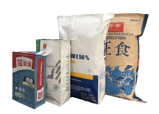 les sacs en papier de 25kg 20kg Multiwall Papier d'emballage catégorie comestible la fécule de pommes de terre Sugar Packaging