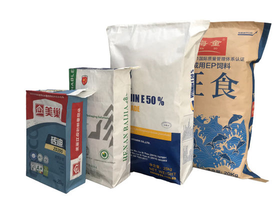 Sac de papier réutilisé qui respecte l'environnement de farine de blé de catégorie comestible de sac de papier de Multiwall emballage