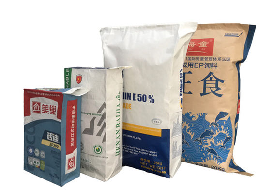 sacs en papier industriels de métier de valve d'utilisation de 10kg 20kg 25kg 50kg pour la substance d'alimentation de nourriture