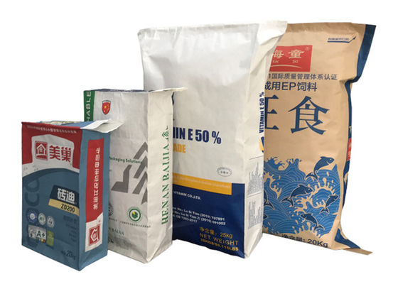 Sac de papier étanche à l'humidité recyclable adapté aux besoins du client d'emballage de matériau de construction de sac de valve