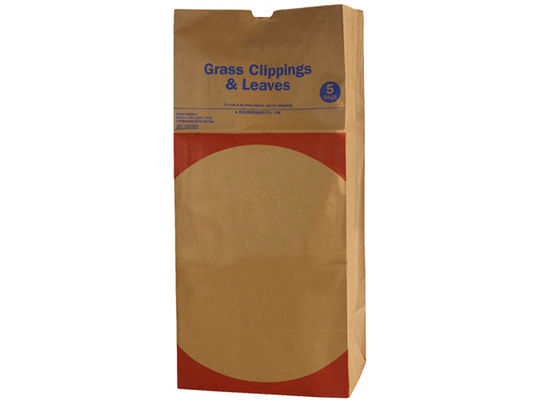 Les sacs en papier de pelouse de déchets de cuisine de sacs en papier de Brown Multiwall Papier d'emballage ont réutilisé