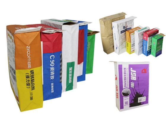 Concevez les sacs en papier en fonction du client collés de Multiwall de valve pour l'emballage 5Kg 10kg 20kg de farine