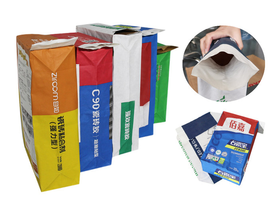 Catégorie comestible de protection d'humidité du sac 10Kg 25kg 50kg Multiwall d'emballage de farine de blé de papier d'emballage