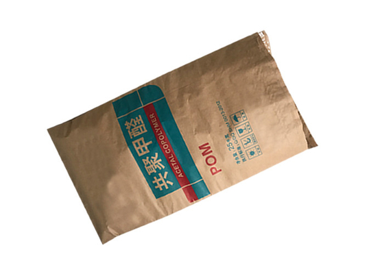 Adhésifs chauds de fonte sac de papier de Multiwall de 3 plis pour le lait en poudre de farine de blé