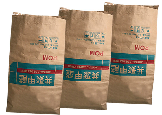 le sac d'emballage de papier d'emballage de produits alimentaires de soudure à chaud de 25kg 50kg acceptent adapté aux besoins du client