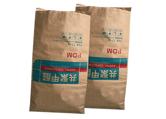 Coutume inférieure de pincement imprimant les sacs en papier biodégradables de Multiwall pour la fécule de maïs
