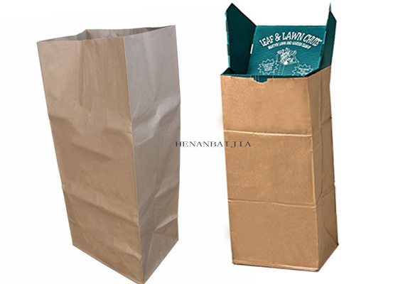 Sacs en papier biodégradables de pelouse de papier de Multiwall emballage 30 gallons pour des feuilles