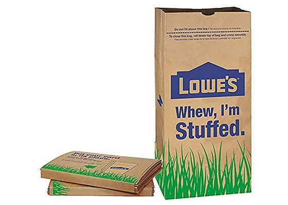 Les sacs en papier résistants de pelouse de grands 30 gallons font du jardinage les sacs en papier de rebut de feuille