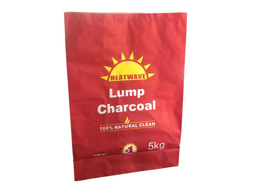 sacs de empaquetage de charbon de bois du barbecue 5kg de capacité de sac de papier du charbon de bois 10kg