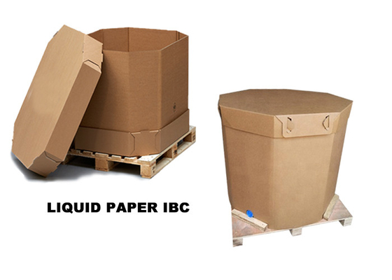 Le conteneur liquide IBC de conteneur de papier en vrac de la catégorie comestible enferme dans une boîte l'intermédiaire pliante