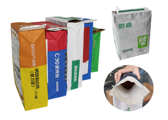 20kg tiennent les sacs en papier collés Logo Printing For Tile Adhesive de Multiwall de valve
