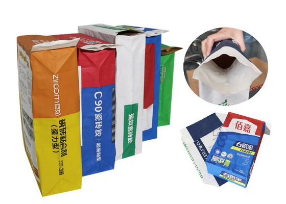 sac collé à papier de Multiwall de valve de papier de 25kg emballage pour la poudre chimique