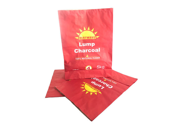 Sac adapté aux besoins du client de papier d'emballage pour la briquette de sciure de bois dur de charbon de bois de BARBECUE de tison