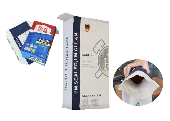 sac collé à papier de Multiwall de valve de papier de 25kg emballage pour la poudre chimique