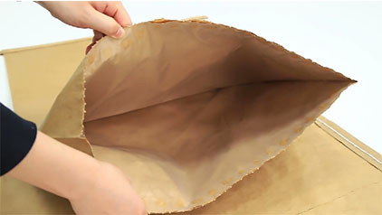 Sacs en papier ouverts cousus de Multiwall de bouche